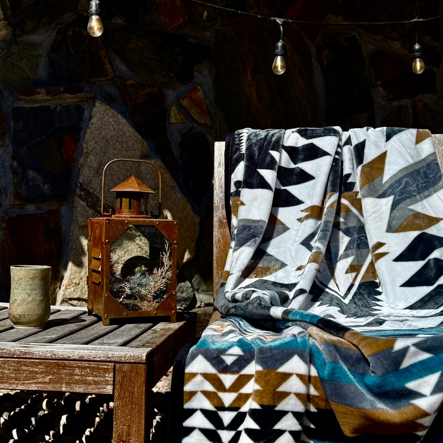 Western Black Polar Fleece Blanket