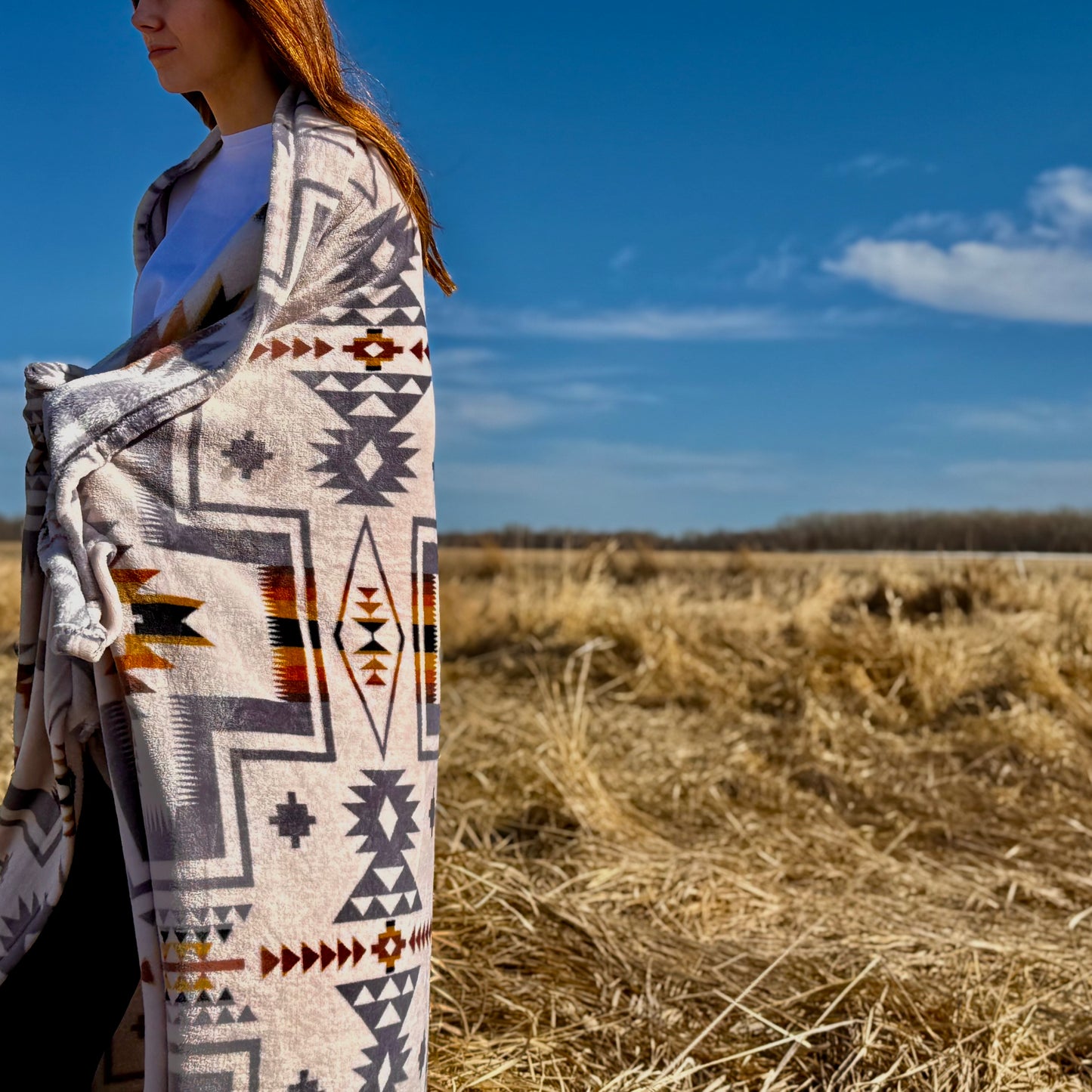 Mayan Tan  Fleece Blanket