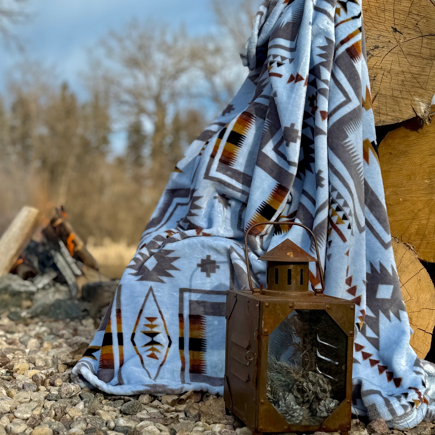 Arctic Blue Fleece Blanket