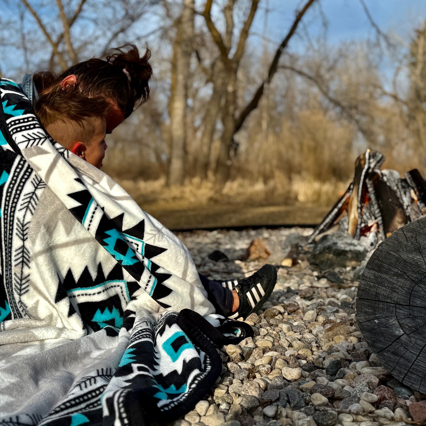 Western White Polar Fleece Blanket