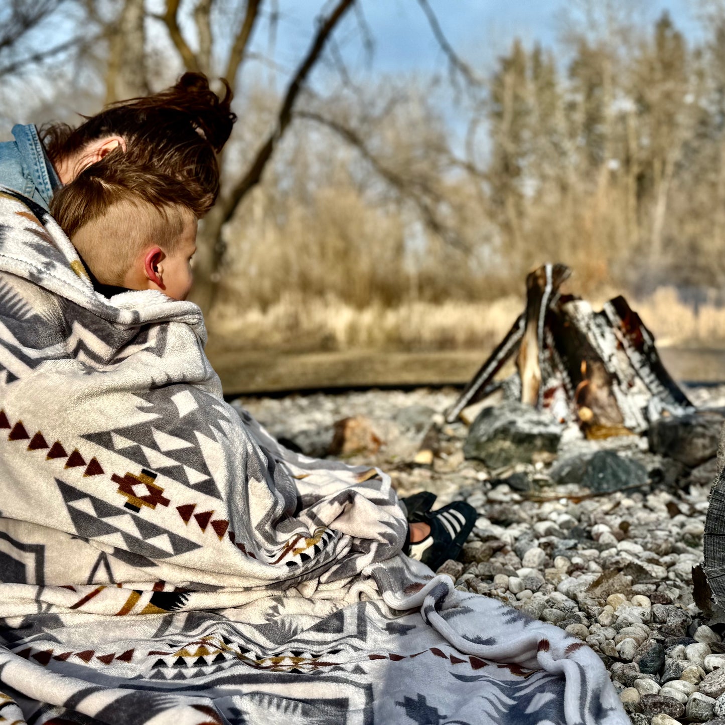 Mayan Tan  Fleece Blanket