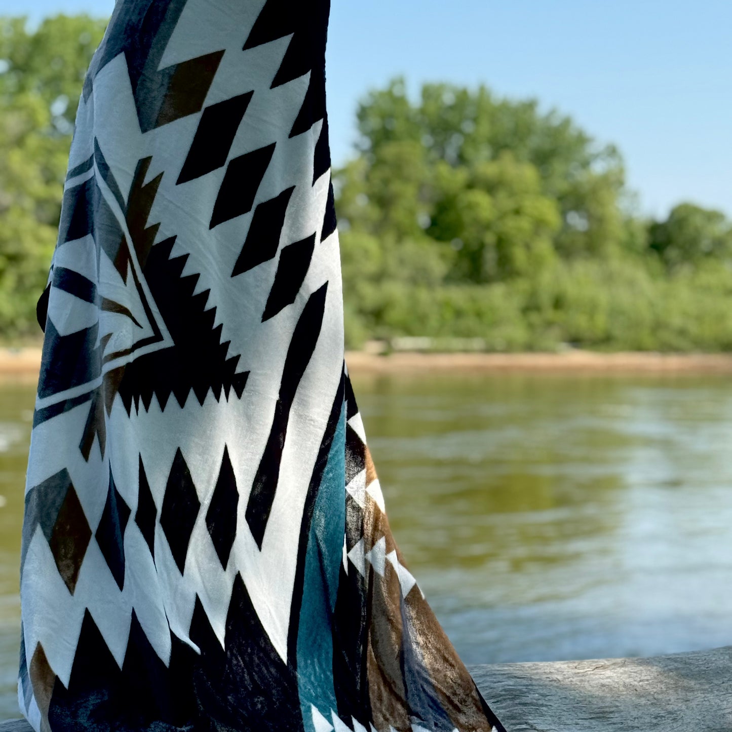 Western Black Polar Fleece Blanket