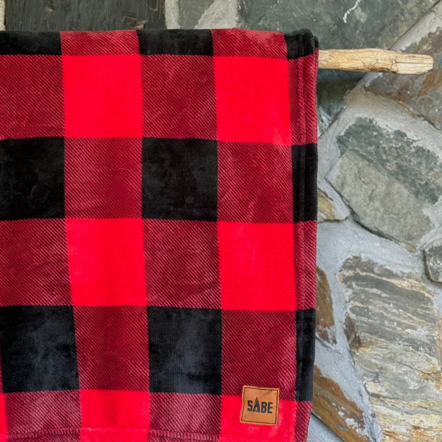 Plaid Red Fleece Blanket