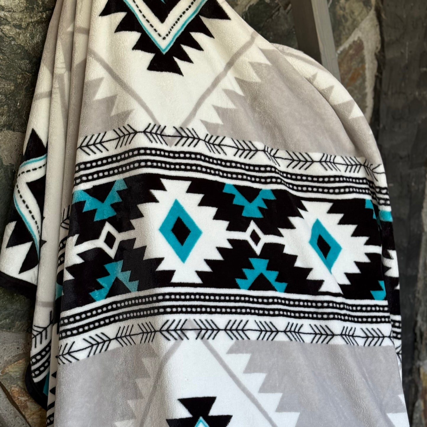 Western White Polar Fleece Blanket